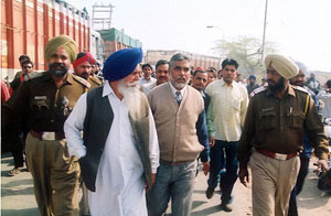 Policeman provide safe escape to the state transport officers