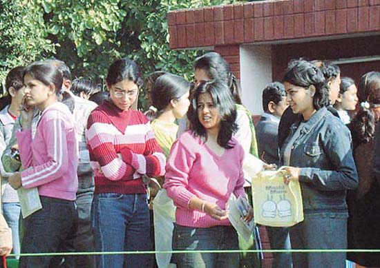 Aspirants on way to appear for the last CAT in Chandigarh. Over a lakh took the test in the country
