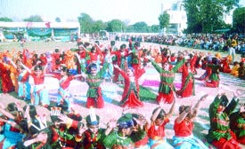 Students of DPS, East Delhi, performing at their cultural extravaganza
