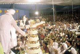 Nirankari Baba Hardev Singh Ji Maharaj during the Guru Puja Diwas function.