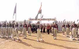 A contingent of the CRPF at the passing out parade held in Gurgaon.
