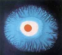 A painting of Prafulla Mohanti on display at Dhoomimal Art Centre.