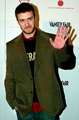 Singer Justin Timberlake arrives for Vanity Fair Amped, a musical event to raise funds for Justin Timberlake Foundation, in Los Angeles
