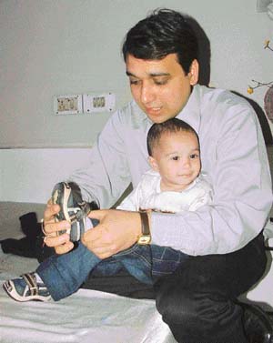 Ludhiana-based businessman Sumit Bajaj is comfortable looking after daughter Kairvi.
