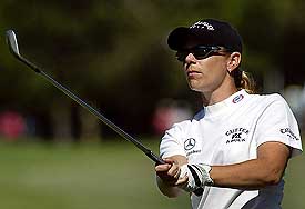 Women's world number one golfer Annika Sorenstam