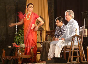 A scene from �Dance like a Man� staged at Jalandhar�s Red Cross Bhavan on Saturday night by the Chandigarh-based Durga Dass Foundation.