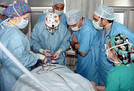 Doctors operate upon a child under �Operation Rainbow Canada� in Mohali�s Civil Hospital