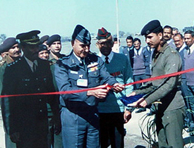 Air commodore L K Malhotra inaugurating philately exhibition at Air Force station Ambala on Monday. 