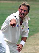 Australian leg spinner Shane Warne appeals unsuccessfully against Sri Lanka President's XI batsman Rangana Herath during their three-day practice match in Colombo 