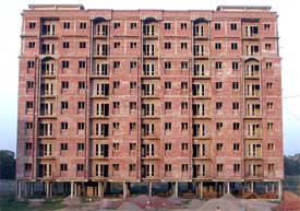 Even as not more than four storeys are allowed in city, this building in Sarangpur has nine storeys