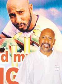 Former wicketkeeper Syed Kirmani speaks at a function in Chandigarh in which he was launched as the brand ambassador of a hearing aid brand