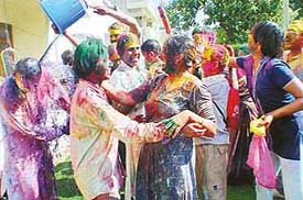 It rained colour as Chandigarh residents celebrated Holi with gusto