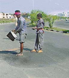 Repair of part of the broken road dividing Sectors 68 and 69 in Mohali was undertaken by PUDA following a report published in Chandigarh Tribune.