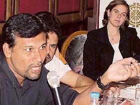 Mr K.A.S. Suranjan from Sri Lanka at a one-day training programme for Indian and South Asian NGOs of Idma Foundation for Sustainable Development in Chandigarh