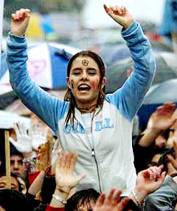 A protest against the bombing in Spain on March 12.