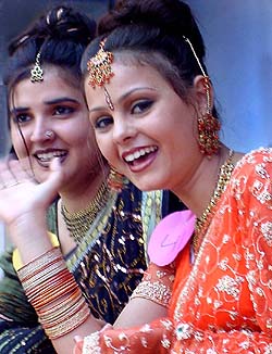 Jyoti of SDP College, who won the Miss Farewell title