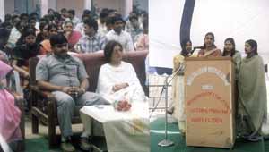 BEd students of Noida College of Physical Education enthralling audiences with folk songs.