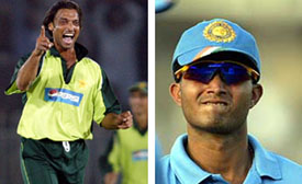 Shoaib Akhtar and Sourav Ganguly