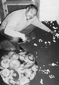 Daniel B. Das at his mushroom farm.