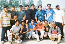 The 2000 batch team that won the cricket tournament in the annual sports festival of the Dayanand Medical College and Hospital, Ludhiana