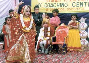 Children of Divine Public School at their annual function.