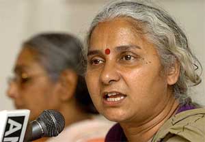 Social activist Medha Patkar announces the launch of 'People's Political Front', a political party to contest the forthcoming Lok Sabha elections