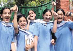 Class X students in a jubilant mood after their exams ended  on Tuesday
