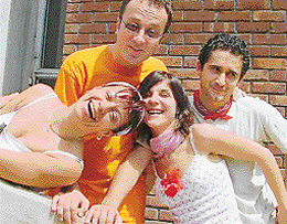 Members of the Romanian theatre group that presented the play, �The Chairs� at Alliance Francaise in Chandigarh.