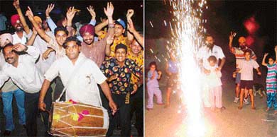 Ludhianvis celebrate India�s ODI series ictory against Pakistan on Wednesday