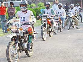 The 17th SJOBA Thunderbolt rally being flagged off at St. John�s High School,