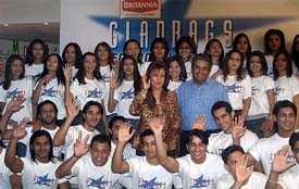 Gladrags contestants with Maureen Wadia meet the Press