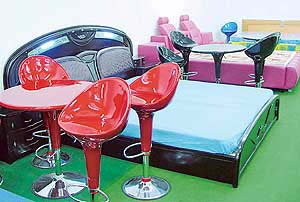 Designer Italian furniture on display at Spazio, Sector 34