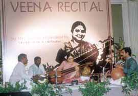 Geetha Krishnamurthy giving a scintillating veena recital.
