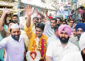 Mr Manish Tewari, Congress candidate from the Ludhiana parliamentary constituency 