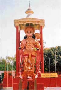 The idol of Bajrang Bali in the Sankat Mochan Shri Hanuman Mandir at Daresi Ground Ludhiana will be open for darshana
