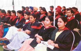 Students of Pratap College of Education await to receive the degree