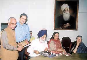 National Institute of Punjab Studies, New Delhi, celebrating the completion of eight pictorial books under the �Punjab Heritage Series� and four books on classical literature of Punjab