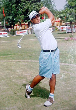 Gaganjeet Singh Bhullar in action during Hero PGA Cup at RCF Golf Club at Kapurthala