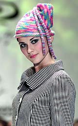 A model sports a dress by Russian design bureau Lo 