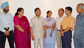 Members of the Rotary Intercontinental Medicare team which has returned to Chandigarh after providing medical services in Madagascar