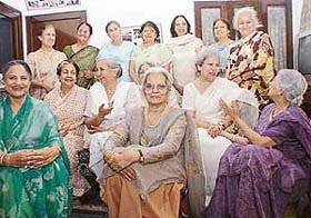 Alumni of Lady Irwin College, Delhi, during their get-together in Sector 27, Chandigarh