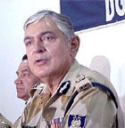 Mr J.K. Sinha, Director-General, CRPF, talks to mediapersons in Jammu on Tuesday.