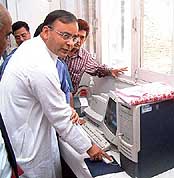 BJP leader Arun Jaitley inaugurates the central election office of the party in Jalandhar on Tuesday.