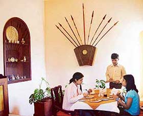 Guests enjoy the Rajputana hospitality at Dastarkhaan, the restaurant in Fort Ramgarh, Panchkula