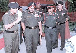 Lieut-Gen J. J. Singh, GOC-in-C Western Command, at the Ex-Servicemen Contributory Health Scheme (ECHS) Polyclinic at Noida. 