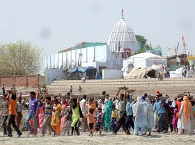 Kar seva in progress at Ram Tirath temple on the call of Valmiki organisations