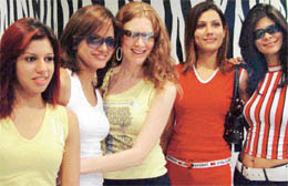 Top models from Delhi at a fashion show in Chandigarh on Monday. 