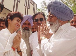 Senior Congress leader Kumari Selja campaigns in Ambala 