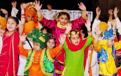 Students of Love Dale School celebrate Baisakhi at their school
