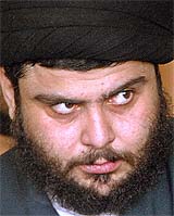 A file photograph of Iraqi Shiite cleric Moqtada al-Sadr